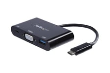 StarTech.com USB-C VGA Multiport Adapter - USB-A Port - with Power Delivery (USB PD) - USB C Adapter Converter - USB C Dongle (CDP2VGAUACP) - dockingstation - USB-C / Thunderbolt 3 - VGA