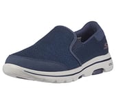 Skechers Homme Gowalk 5-Elastic Stretch Athletic Slip-on Casual Loafer Walking Shoe Basket, Bleu Marine 2, 43 EU X-Large