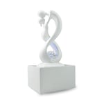 Zen'Light - Fontaine d’Intérieur Moderne Amor Blanc avec Lumière LED Coloré - Décor Style Art Contemporaine, Idéal Méditation et Détente - Design Originale Circuit fermé Boule en Rotation - 31x14x14cm