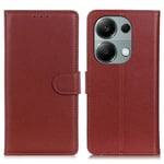 Xiaomi Redmi Note 13 4G Fodral Litchi Brun