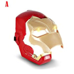 Marvel Avengers 4 Iron Man Captain America Mask Ljud Ljus Hjälm Öppen Mask För Barn Halloween A