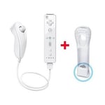 Manette Wiimote + Nunchuk + Motion Plus blanc compatible avec Nintendo WII WII mini WII U