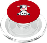 Red Cow Nose Funny Day 2024 Red Cow Nose Kids Girls PopSockets PopGrip for MagSafe