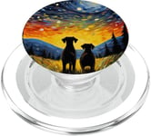 Vincent Van Gogh T-shirt humoristique pour chien Motif Nuit étoilée PopSockets PopGrip pour MagSafe