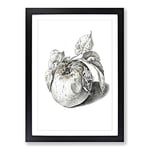 Big Box Art Apple by Jean Bernard Framed Wall Art Picture Print Ready to Hang, Black A2 (62 x 45 cm)