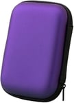 Coque pour disque dur externe,Sac de Disque Dur pour 2.5''disque dur,Portable HDD SSD Étui case,Compartiments Intérieurs avec Proche Filet,Disque dur Protection Sac Antichoc Rigide Coque,Violet(Q518)