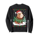 Funny Xmas Sweater Santa Hat Guinea Pig Christmas Sweatshirt