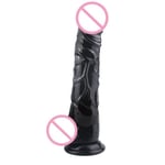 AUCUNE Sextoy,Énorme gode réaliste pour femme douce gelée ventouse pénis Anal godemichet cristal Sex Toy pas de - Type XXL black