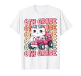 Groovy 6th Grade Back To School Cat Girls First Day School T-Shirt