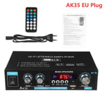 AK35-Amplificateurs de puissance domestiques 800W,2 canaux,Bluetooth 5.0,son surround FM,USB,télécommande,mini HIFI,amplificateur numérique stéréo - Type EU Plug #B