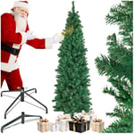 tectake® Sapin de Noel Artificiel 200 cm Type Nordmann Vert avec Pied en Acier laqué époxy Branches denses & réalistes Arbre de Noel Sapin de Noel Artificiel pour Décoration Noel