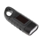 sharprepublic Manivelle et Solaire Lampe de Poche, USB Rechargeable d'urgence LED Torche Mousqueton Dynamo avec Quick Snap Clip pour Camping en Plein Air Escalade - Noir