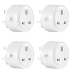 WIFI Smart Plugs Works With Amazon/Alexa/Google Home APP Controlled 4 Pack.