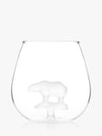 Bar Bespoke Polar Bear in a Glass Tumbler, 500ml, Clear