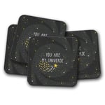 4 Set - Cute My Universe Coaster - Stars Space Girlfriend Boyfriend Gift #15429