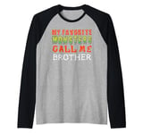 My Favourite Monsters Call Me Brother Funny Halloween Men Raglan Baseball Tee