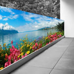 Brise vue Trompe l'oeil - 80x260 cm - Vue sur lac 3617689698878