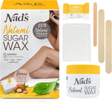 Nad's 100% Natural Sugar Wax Kit, Vegan, Hypoallergenic, No-heat Formula Waxing