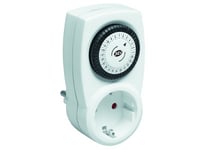 Rev Timer, 24-Timmars Timer Med Barnskydd, Hvid, Ce, 230 V, 50 Hz