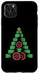 Coque pour iPhone 11 Pro Max Arbre de Noël à pneus – Mécanicien de voiture amusant amateur de Noël