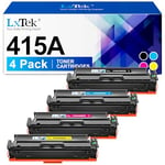 LxTek 415A Toner [with Chip] Compatible for HP 415A 415X Toner Cartridge Replacement for HP Color Laserjet Pro MFP M479fdw Toner M479fnw M479fdn M454dn M454dw M479 W2030A W2031A W2032A W2033A (4-Pack)