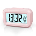 Vicloon Réveil Digital,Réveil Numérique Réveil Digital à Piles Réveil LCD Digital Miroir Grand Ecran avec Température Date Clock 2 Alarme,pour Maison Bureau