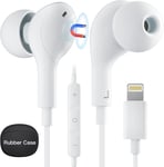 Ecouteurs Filaire iPhone,¿Certifié MFi¿Ecouteur Lightning Écouteurs intra Auriculaire Filaire avec Micro et Contrôle du Volume pour iPhone 14/14 Pro/14 Plus/ 13/13Pro/12/11/ SE/XR/XS/X//8Plus