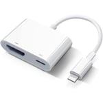 iPhone iPad HDMI Adapter TV Lightning till HDMI Plug and Play-kabel för iPhone 14/13/12/SE/11/XS/XR/X/8/7/iPad till TV/HDTV/Monitor/Projektor