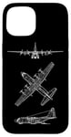 Coque pour iPhone 15 Hercules Turboprop C130 Avion de transport tactique