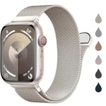 Patented Milanese Loop Compatible with Apple Watch Straps 46mm 38mm 40mm 41mm 42mm 44mm 45mm 49mm for Women Men, Magnetic Bands for iWatch Strap Series 10 9 8 7 6 5 4 3 SE2 SE Ultra2 Ultra