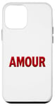 Coque pour iPhone 12 mini Typographie d'amour romantique française « Amour »