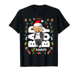 Funny Christmas Naughty Bad Boy Teddy Bear Graphic Design T-Shirt