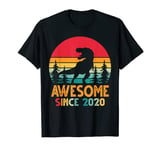 3rd Birthday Boy Kids 3 Year Old Dinosaur Awesome Since 2020 T-Shirt