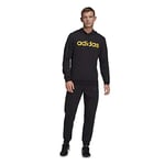 adidas Men's Hooded Cotton Tracksuit Black/Black/Actgol, L/L