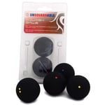 Unsquashable UNSQUASHABLE Balle de squash, lent, blister 2, noir