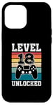 Coque pour iPhone 14 Pro Max Niveau 18 Débloqué 18 ans Gamers 18e anniversaire Jeu