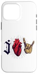 iPhone 16 Pro Max I Love Rock N' Roll Graphic Tee Shirt, Rock And Roll Design Case