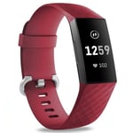 Fitbit Charge 3      Silicone Strap   Maroon