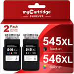 MYCARTRIDGE Phoever PG-545XL CL-546XL Cartouche d'encre compatible pour Canon PG-545 CL-546 XL pour Pixma IP2850 MG2450 MG2550 MG2550S MG2950 MX495 MG3050 MG3053 TS205 TS305 TS311 50 IP2. 800 TR4550