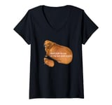 Womens Don't Talk To Me Or My Son Ever Again Funny Dachshund Meme V-Neck T-Shirt