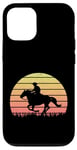 Coque pour iPhone 13 Pro Rodéo rétro cavalier western cowboy cadeau homme femme enfant