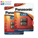 4 Panasonic Photo Lithium CR2 Batteries DLCR2 KCR2 CR17355 2BL EXP 2032 New