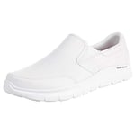 Skechers Homme Flex Advantage SR Bronwood' Baskets à Enfiler, White, 39 EU