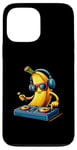 Coque pour iPhone 13 Pro Max Banane DJ Musique Mixer Casque Lunettes