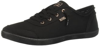 Skechers Women's Bobs B Cute Sneaker, Black Canvas Trim, 3 UK Wide