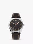 Alpina AL-525BBG4S26 Men's Startimer Pilot Automatic Date Leather Strap Watch, Black