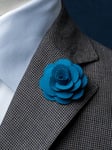 Mörkturkos lapel pin blomma ros