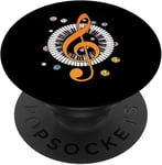 Piano Pianiste Clavier Synthétiseur Lecteur Clef Cadeau Popsockets Support Et Grip Pour Smartphones Et Tablettes