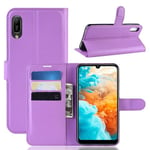 Huawei Y6 Pro 2019      Pu Wallet Case    [Purple]