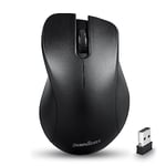 perixx PERIMICE-621B Souris sans Fil Silent Click Ergo Compatible PC de Bureau et Ordinateur Portable sans Fil 2,4 GHz Noir